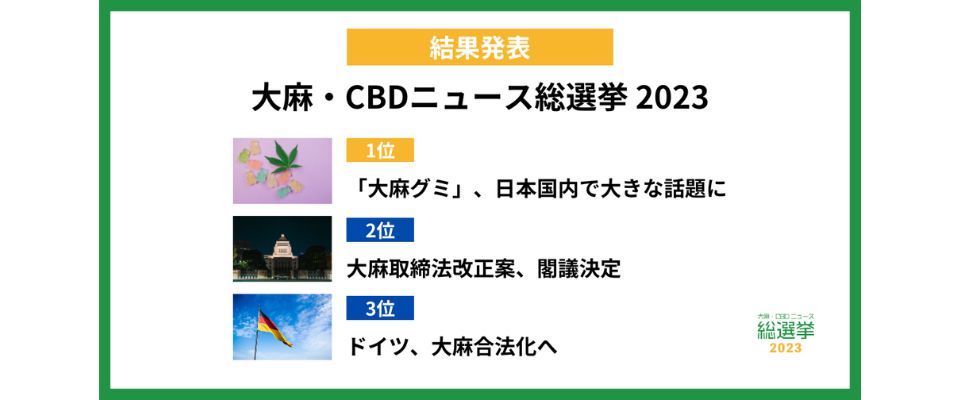 大麻・CBDニュース総選挙2023BEST3